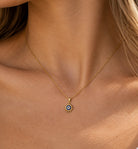 Gold Plated Evil Eye Sun Pendant