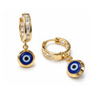 gold evil eye dangle eargin 