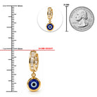gold evil eye dangle eargin 