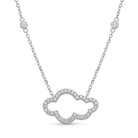 silver cloud necklace with cz stones