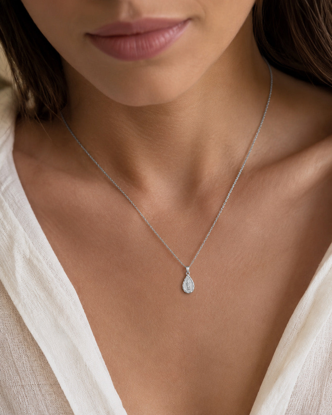 Silver Saint Jude Necklace 