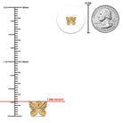 Gold butterfly earring 