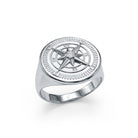 silver compass ring