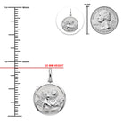 [group: large] silver cherub medallion pendant 