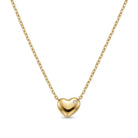 gold heart necklace with cz stones 