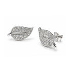 silver leaf earringa