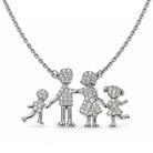 Silver Family Necklace 