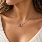 Silver Family Necklace 