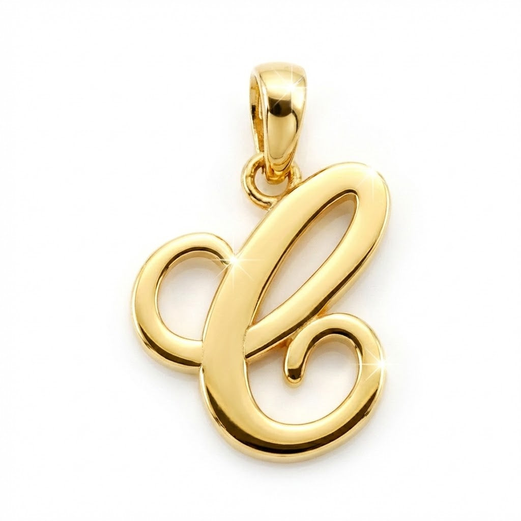 [group:c-10k-gold] Initial C Gold Pendant 