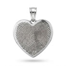 [group:silver] custom engraved heart fingerprint pendant 
