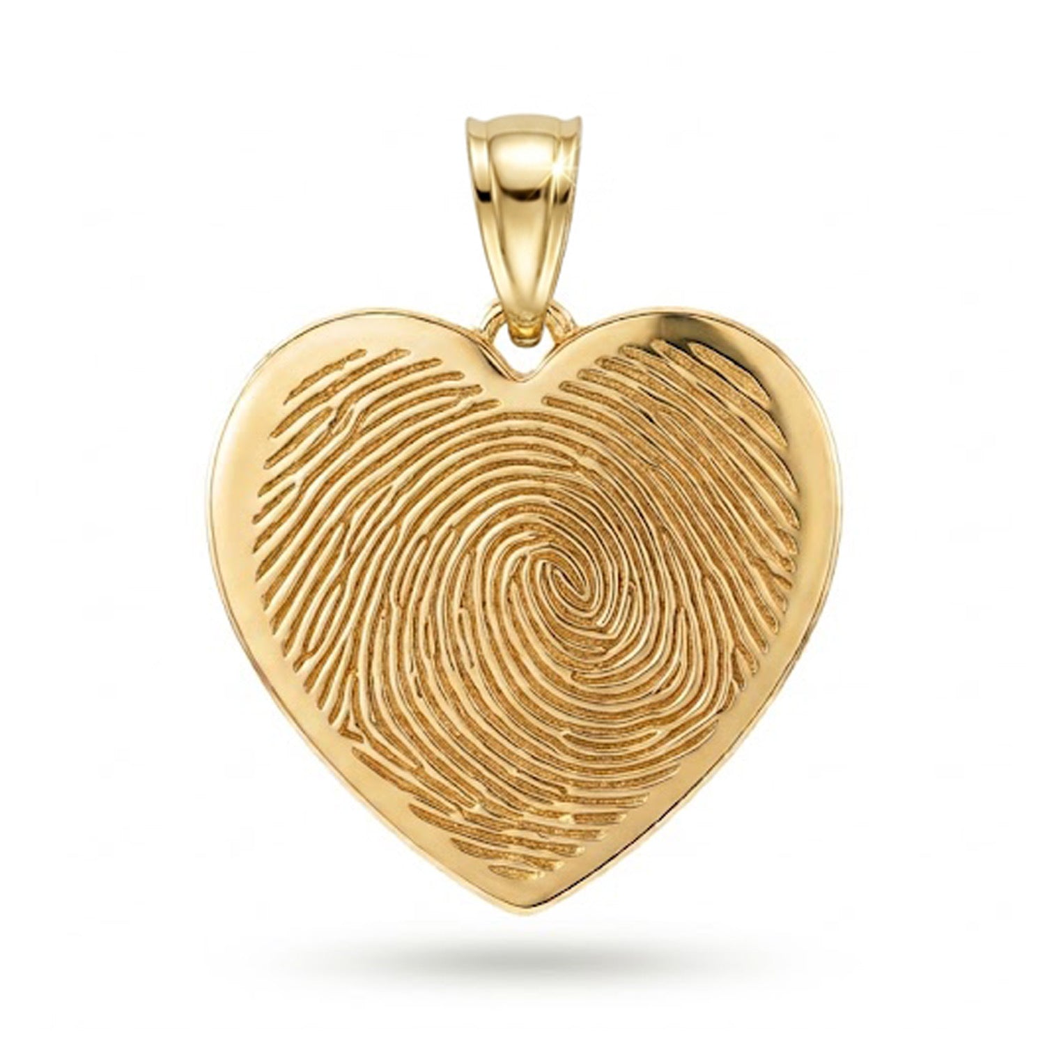 [group:10k-gold] custom engraved heart fingerprint pendant 