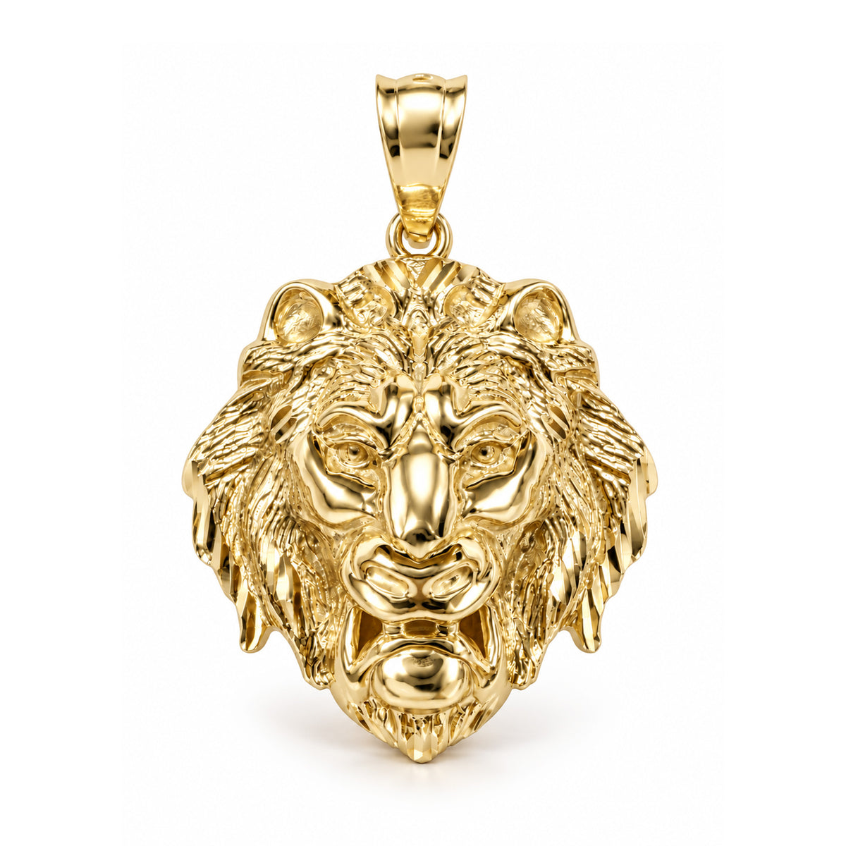 [group: large] Gold Lion's Head Pendant