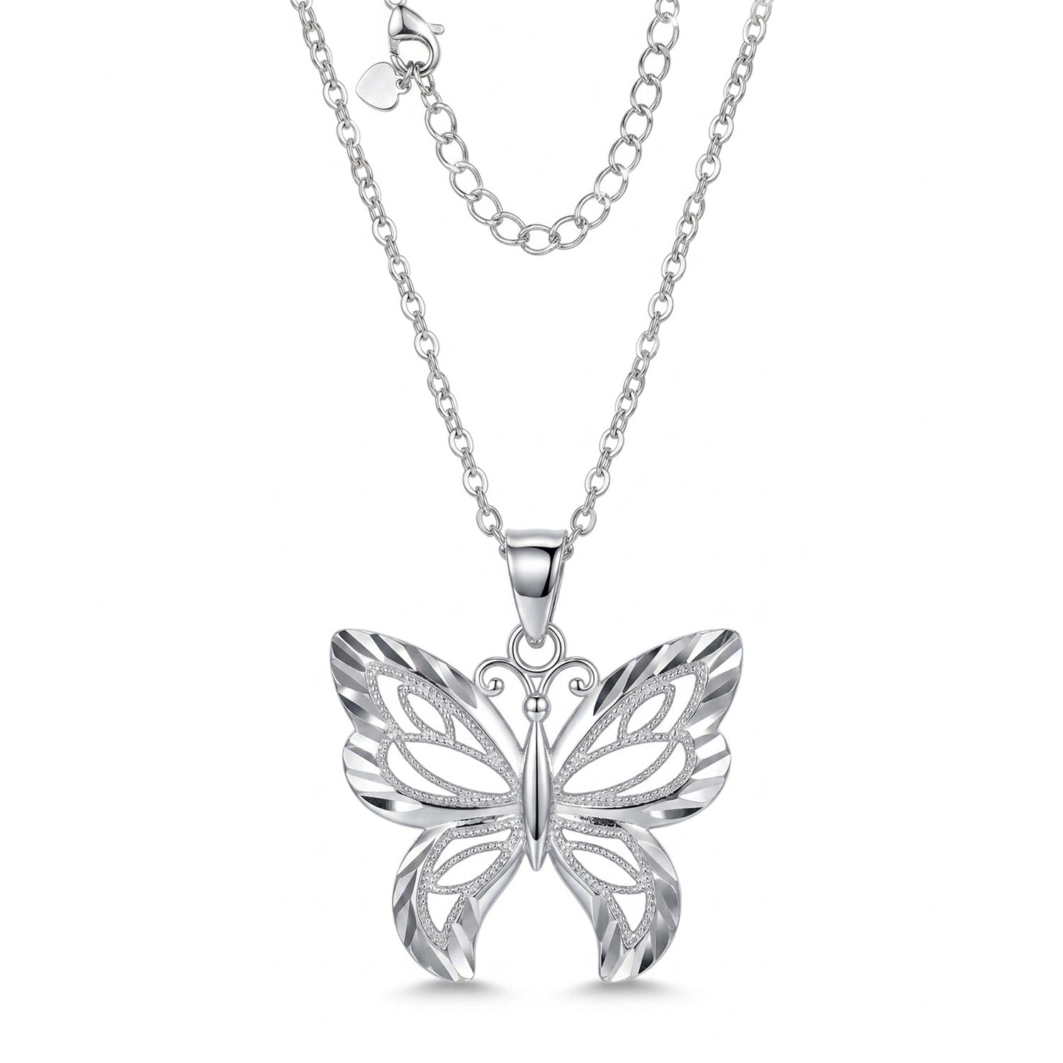 Silver butterfly Necklace 