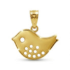 [group:10k-gold] Gold bird-shaped pendant on a white background