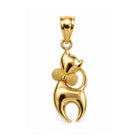 Gold cat bow charm 