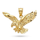 [group:10k-gold-small]  Gold eagle pendant on a white background