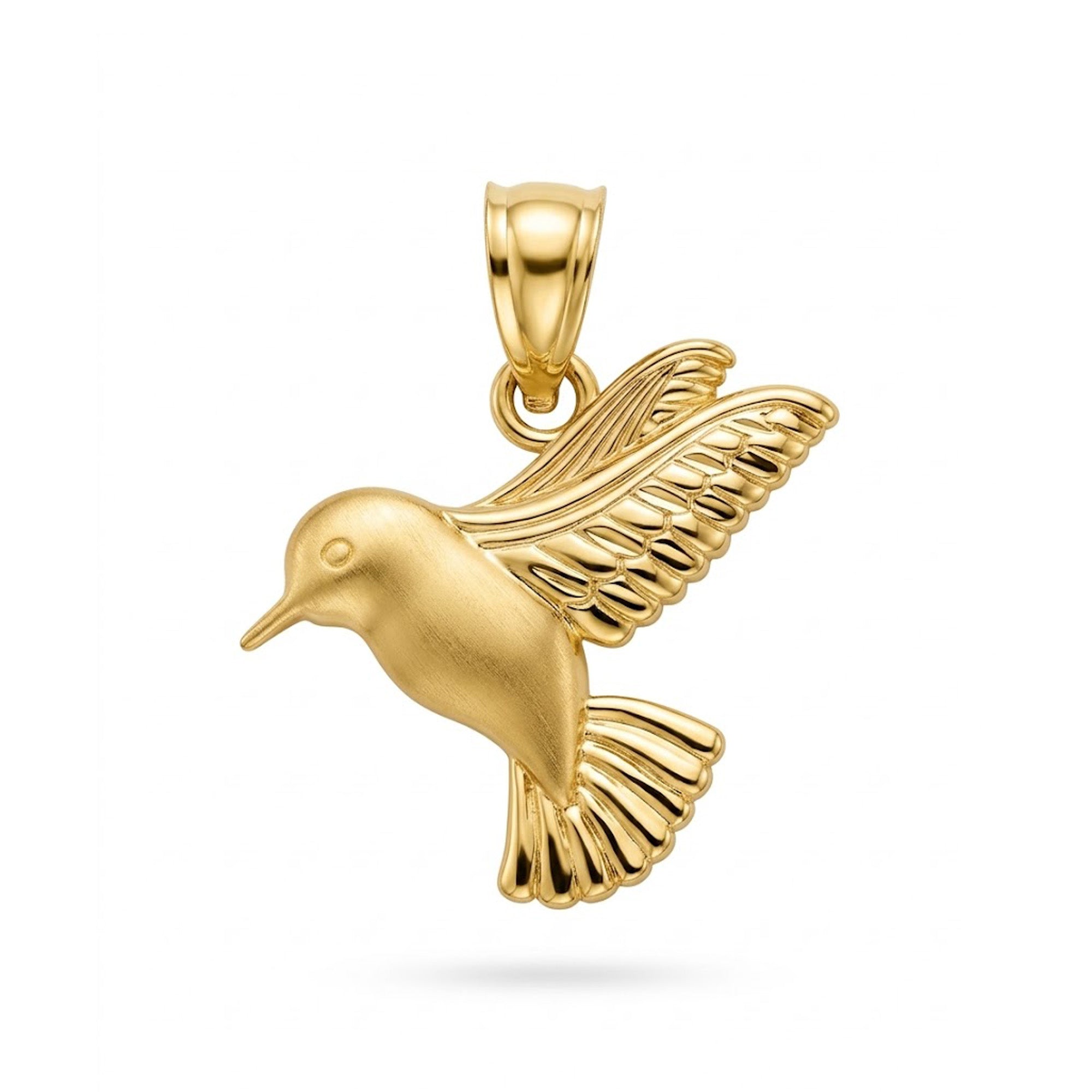 gold humminbird pendant