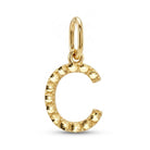 [group:c-10k-gold] Initial C Gold Pendant Front View