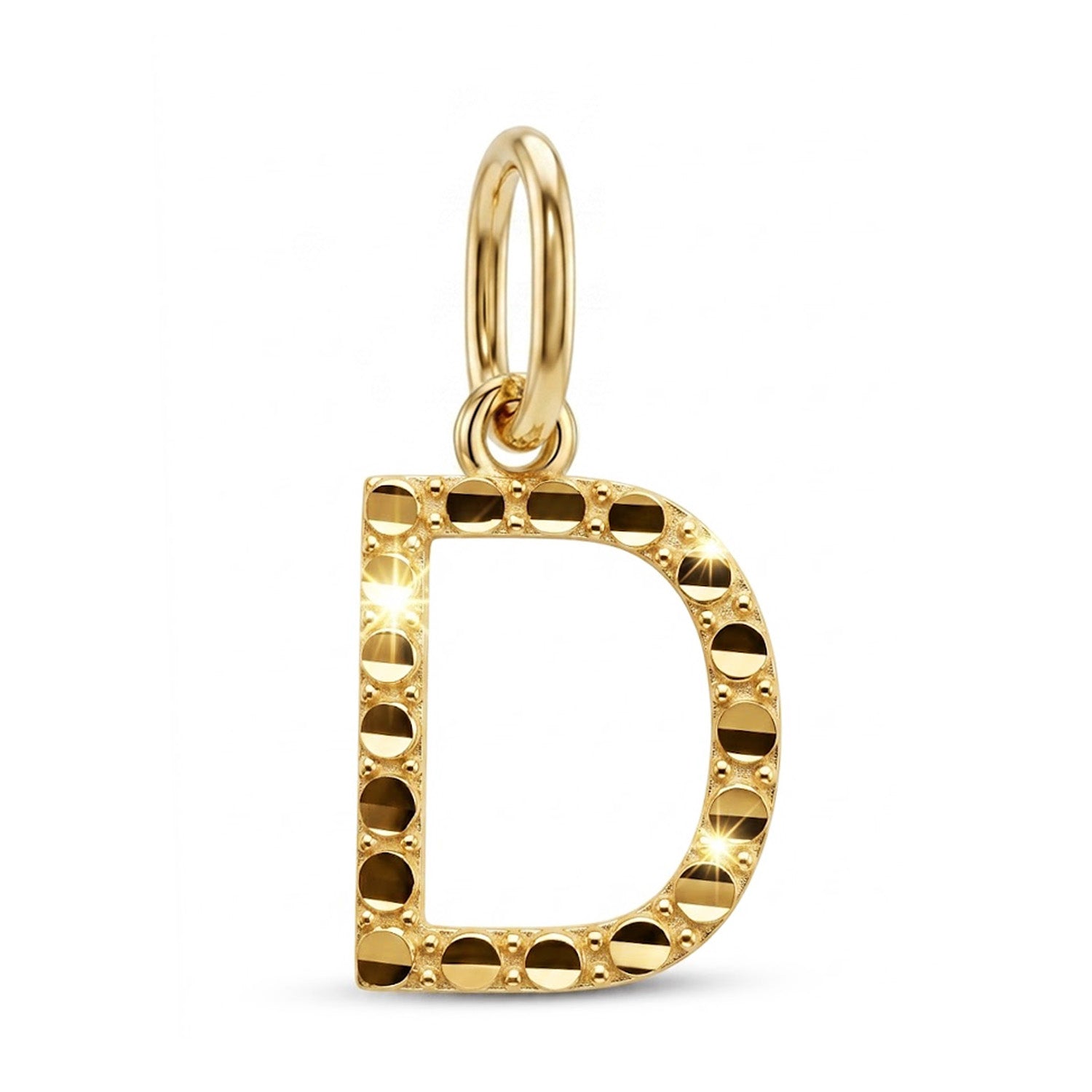 [group:d-10k-gold] Initial D Gold Pendant Front View
