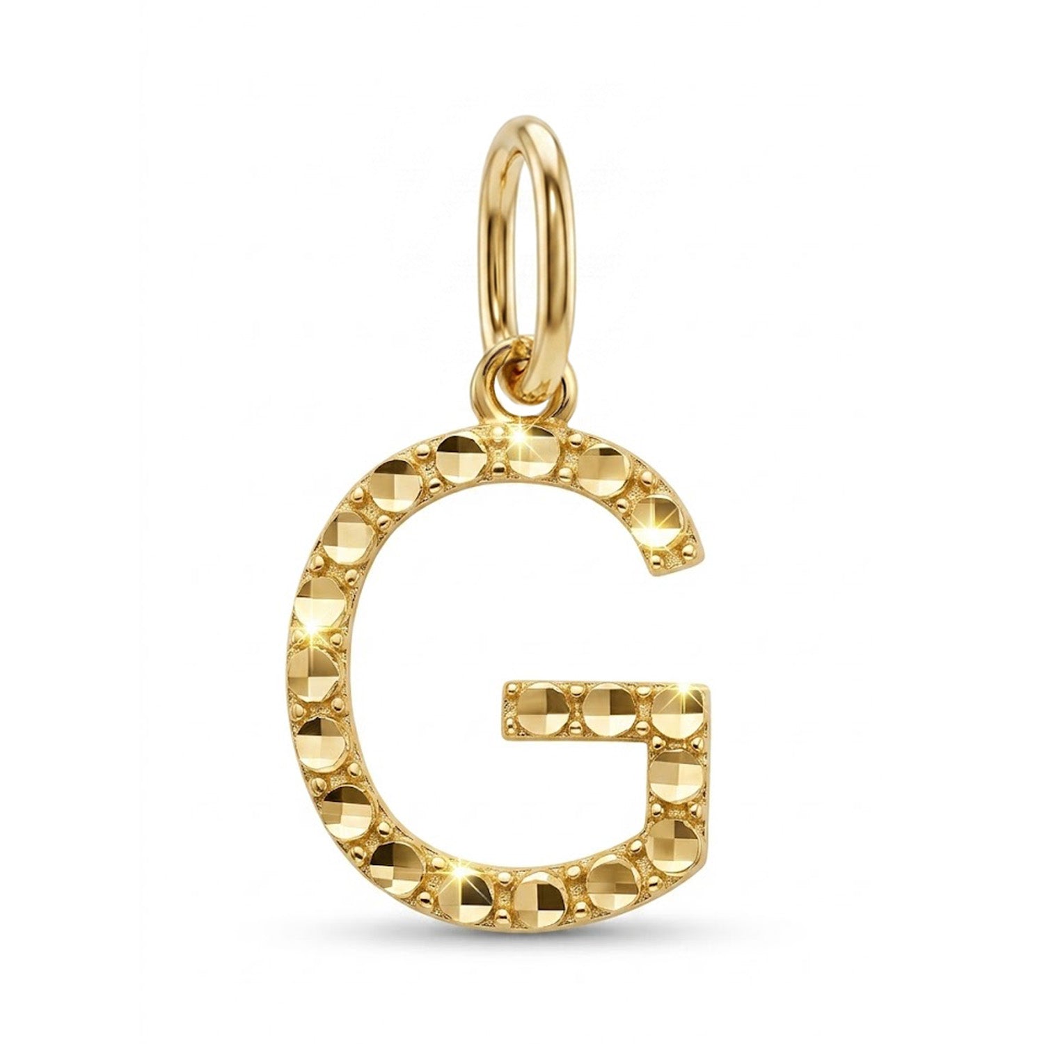 [group:g-10k-gold] Initial G Gold Pendant Front View