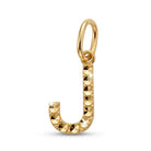 [group:j-10k-gold] Initial J Gold Pendant Front View