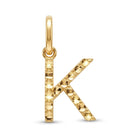 [group:k-10k-gold] Initial K Gold Pendant Front View