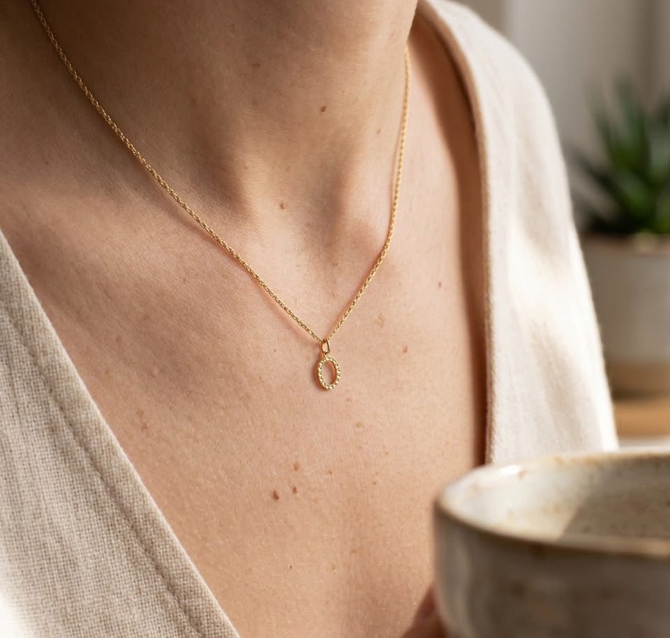 [group:o-10k-gold] Initial Pendant 