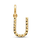 [group:u-10k-gold] Initial U Gold Pendant Front View
