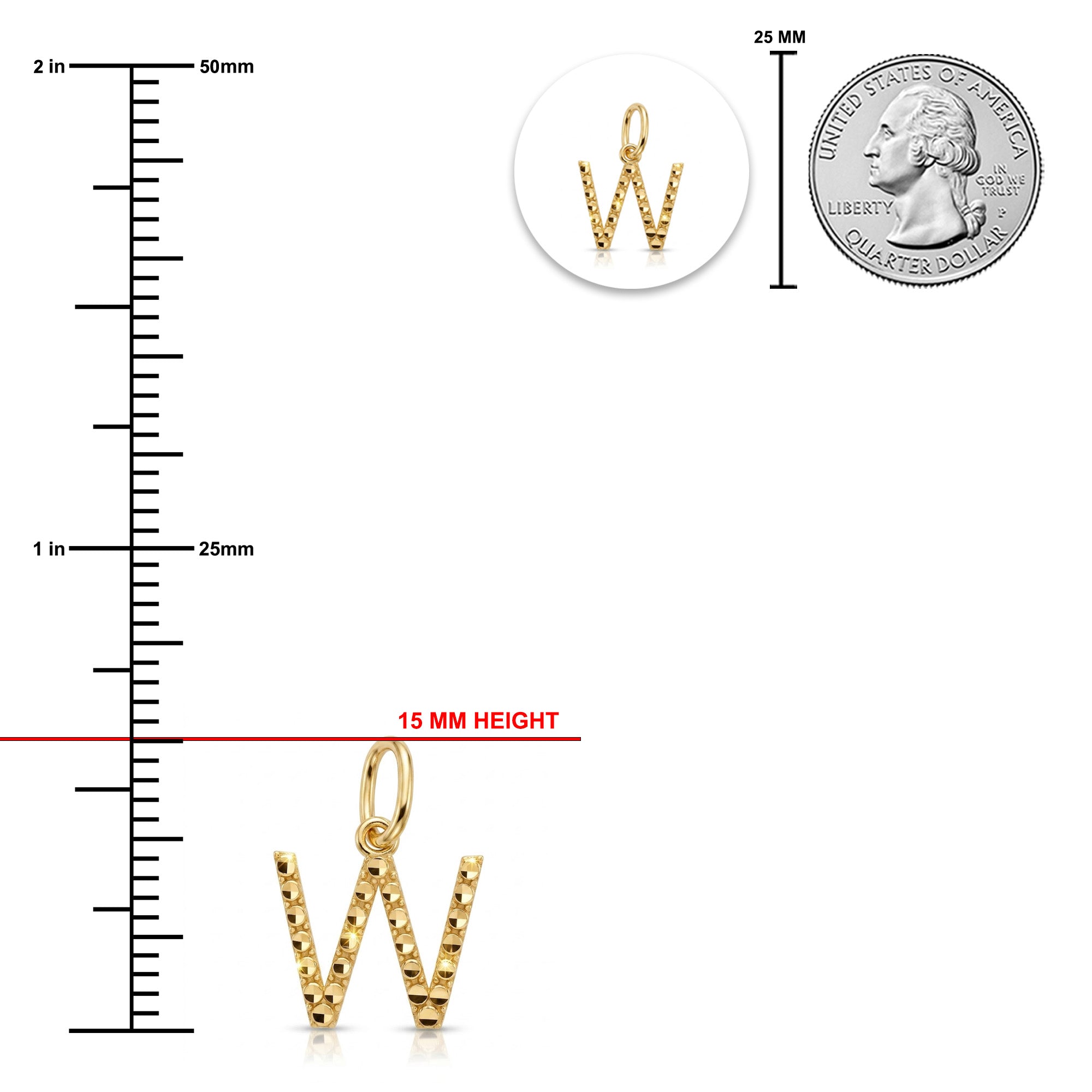 [group:w-10k-gold] Initial Pendant 