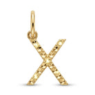 [group:x-10k-gold] Initial X Gold Pendant Front View