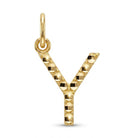 [group:y-10k-gold] Initial Y Gold Pendant Front View