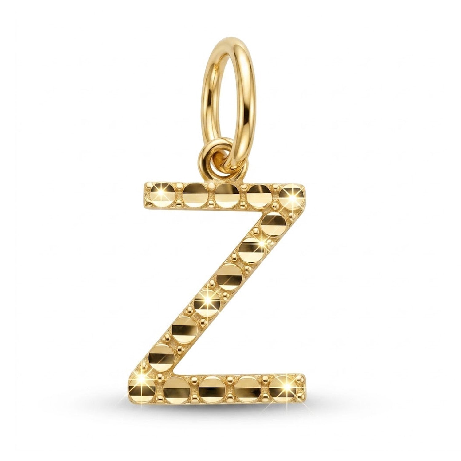 [group:z-10k-gold] Initial Z Gold Pendant Front View