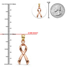 [group:rose-gold] Rose Gold Awareness Ribbon Pendant 