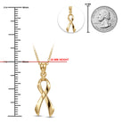 [group:gold-plated] Gold Plated Awareness Ribbon Necklace  
