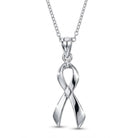 [group:silver] Silver Awareness Ribbon Necklace  