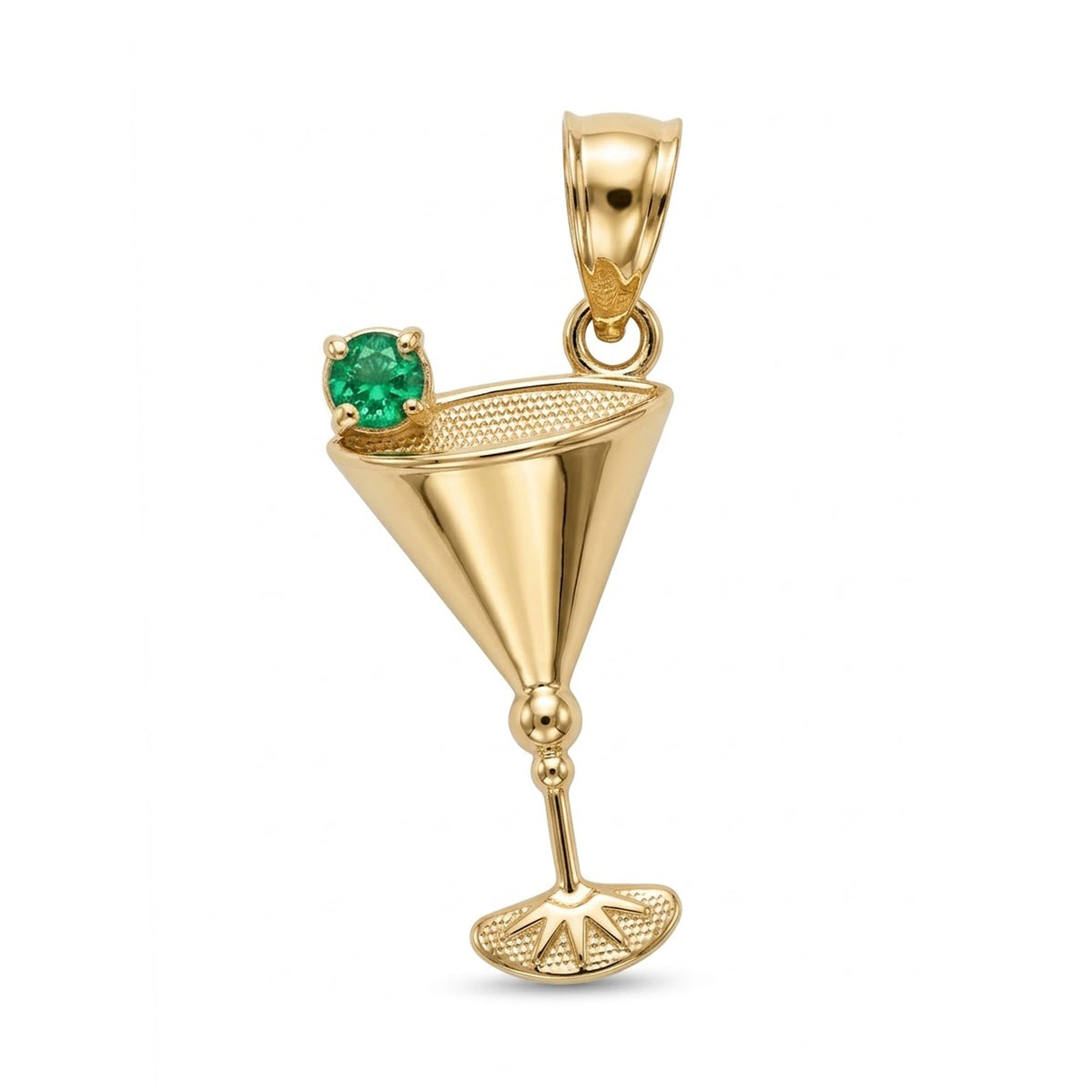 gold martini drink pendant 