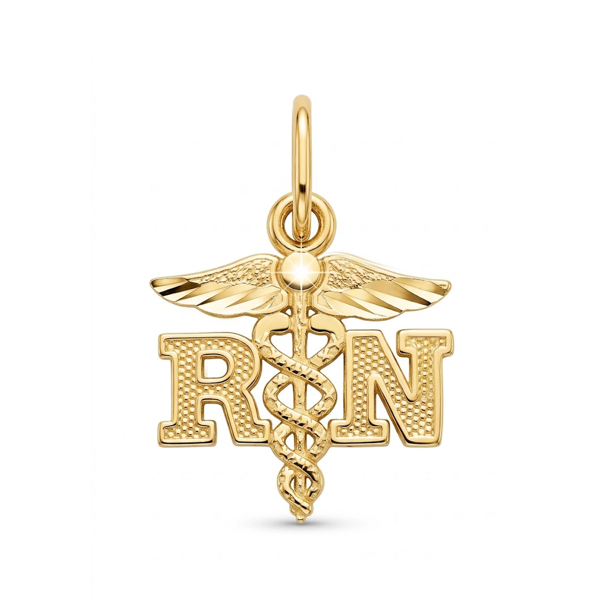 gold registered nurse pendant