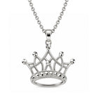 Silver Crown Tiara Necklace