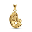 Gold mother and child pendant 