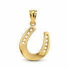 Gold Horseshoe Pendant