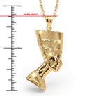 [group:gold-plated] Gold pendant with a measurement scale on a white background