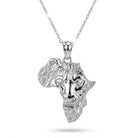 [group:silver] Sterling silver lion pendant on silver necklace 