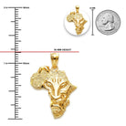 [group:10k-gold] 10 karat gold lion pendant 