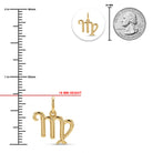 [group: virgo] Gold virgo zodiac pendant sizing chart