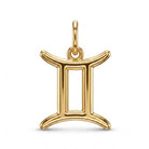 [group: gemini] Gold gemini zodiac pendant 