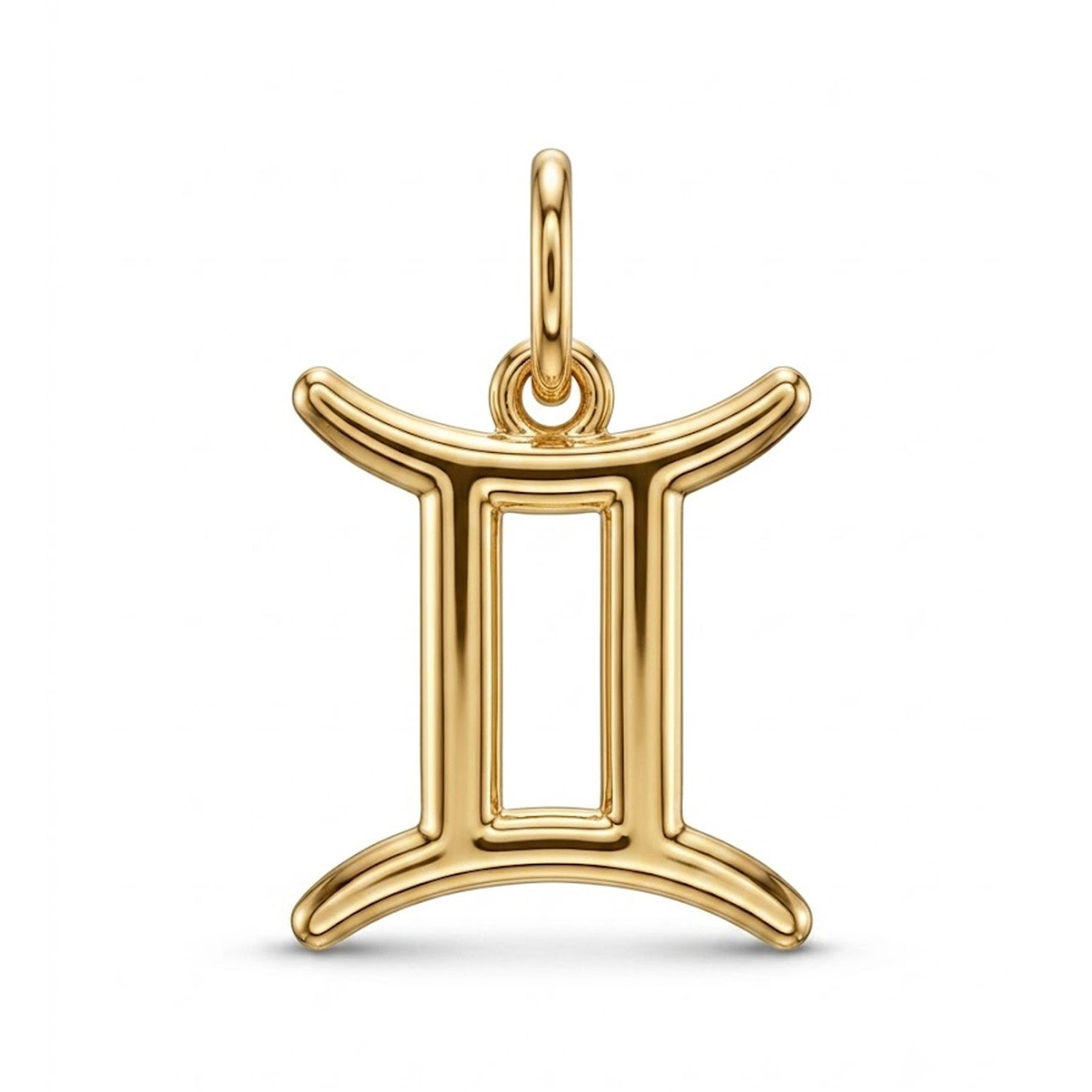 [group: gemini] Gold gemini zodiac pendant 