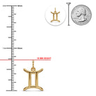 [group: gemini] Gold gemini zodiac pendant 