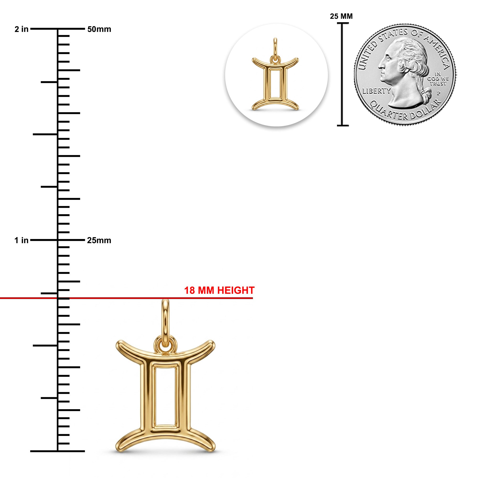 [group: gemini] Gold gemini zodiac pendant 