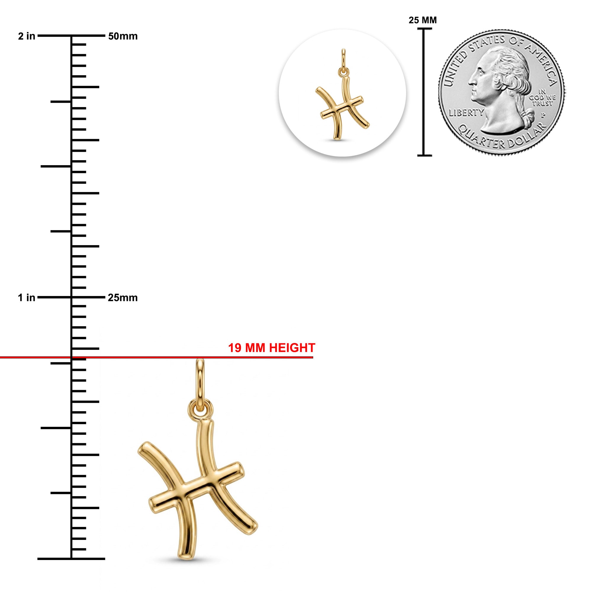 [group: pisces] Gold pisces zodiac pendant 