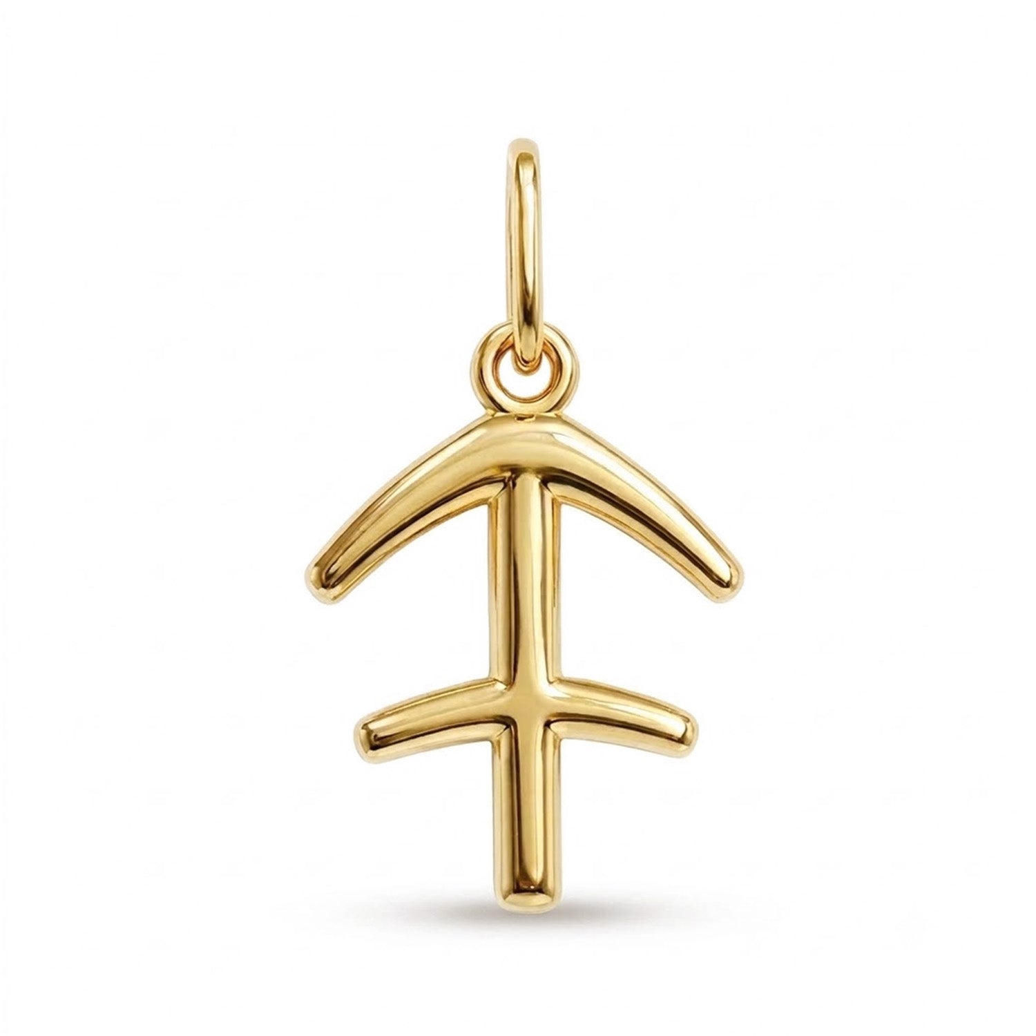 [group: sagittarius] Gold Sagittarius zodiac pendant 